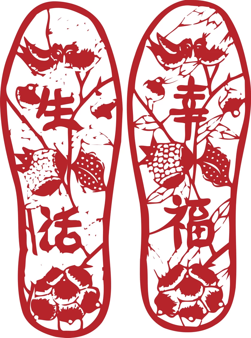 中国风传统民俗吉祥喜庆镂空剪纸窗花图案插画AI矢量PNG设计素材【051】